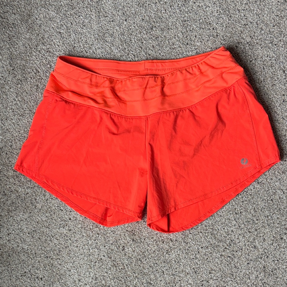 Oiselle Roga Orange Running Shorts 4